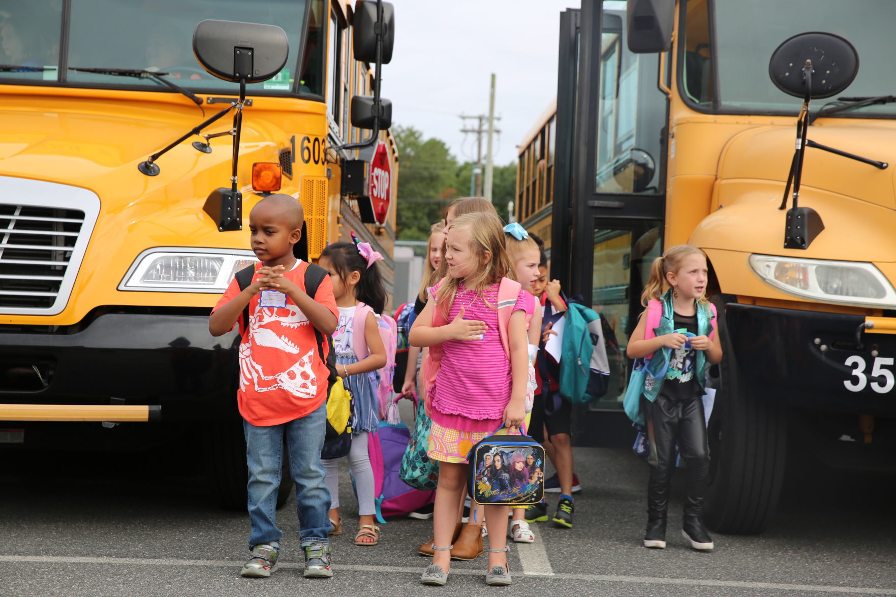 First day of school at Slaybaugh Elementary School